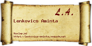 Lenkovics Aminta névjegykártya
